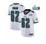 Men's Philadelphia Eagles #62 Jason Kelce White Super Bowl LVII Patch Vapor Untouchable Limited Stitched Jersey