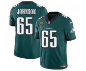 Men's Philadelphia Eagles #65 Lane Johnson Green 2026 F.U.S.E. 4-Star C Patch Vapor Untouchable Limited Football Stitched Jersey