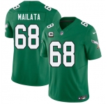 Men's Philadelphia Eagles #65 Lane Johnson Kelly Green 2026 F.U.S.E. 4-Star C Patch Throwback Vapor Untouchable Limited Football Stitched Jersey