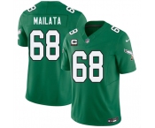 Men's Philadelphia Eagles #65 Lane Johnson Kelly Green 2026 F.U.S.E. 4-Star C Patch Throwback Vapor Untouchable Limited Football Stitched Jersey