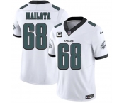 Men's Philadelphia Eagles #68 Jordan Mailata White 2026 F.U.S.E. 3-Star C Patch Vapor Untouchable Limited Football Stitched Jersey