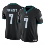 Men's Philadelphia Eagles #7 Kenny Pickett Black 2023 F.U.S.E Vapor Untouchable Limited Football Stitched Jersey