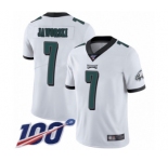 Men's Philadelphia Eagles #7 Ron Jaworski White Vapor Untouchable Limited Player 100th Season Football Jersey