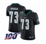 Men's Philadelphia Eagles #73 Isaac Seumalo Black Alternate Vapor Untouchable Limited Player 100th Season Football Jersey