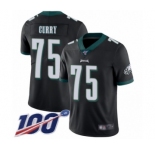 Men's Philadelphia Eagles #75 Vinny Curry Black Alternate Vapor Untouchable Limited Player 100th Season Football Jersey