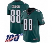 Men's Philadelphia Eagles #88 Dallas Goedert Midnight Green Team Color Vapor Untouchable Limited Player 100th Season Football Jersey