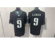 Men's Philadelphia Eagles #9 Makai Lemon Black 2026 F.U.S.E. Draft Vapor Untouchable Limited Football Stitched Jersey