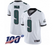 Men's Philadelphia Eagles #9 Nick Foles White Vapor Untouchable Limited Player 100th Season Football Jersey