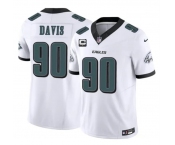 Men's Philadelphia Eagles #90 Jordan Davis White 2026 F.U.S.E. 1-Star C Patch Vapor Untouchable Limited Football Stitched Jersey