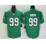 Men's Philadelphia Eagles #99 Jerome Brown Green 2023 F.U.S.E. Vapor Untouchable Stitched Football Jersey