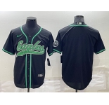 Men's Philadelphia Eagles Blank Black Stitched MLB Cool Base Nike Baseball Jersey