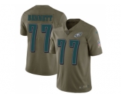 Nike Philadelphia Eagles #77 Michael Bennett Olive Men Stitched NFL Limited 2017 Salute To Service Jersey