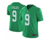 Nike Philadelphia Eagles #9 Nick Foles Green Men Stitched NFL Limited Rush Jersey