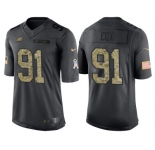 Nike Philadelphia Eagles #91 Fletcher Cox Men's Stitched Black NFL Salute to Service Limited Jerseys