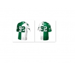 Philadelphia Eagles #92 Reggie White Green V White Peace Split Throwback Jersey