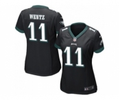 Women Nike Philadelphi Eagles #11 Carson Wentz Black Alternate Stitched NFL Jersey[Wentz]