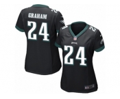 Women Nike Philadelphia Eagles #24 Corey Graham Game Black Alternate NFL Jersey