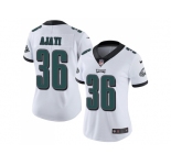 Women Nike Philadelphia Eagles #36 Jay Ajayi White Stitched NFL Vapor Untouchable Limited Jersey