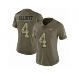 Women Nike Philadelphia Eagles #4 Jake Elliott Limited Olive Camo 2017 Salute to Service NFL Jersey
