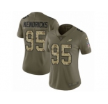 Women Nike Philadelphia Eagles #95 Mychal Kendricks Limited Olive Camo 2017 Salute to Service NFL Jersey