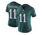 Women's Nike Philadelphia Eagles #11 Carson Wentz Vapor Untouchable Limited Midnight Green Team Color Wentzylvania NFL Jersey