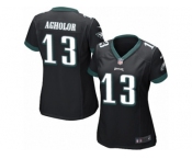 Women's Nike Philadelphia Eagles #13 Nelson Agholor Game Black Alternate NFL Jersey