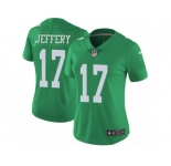 Women's Nike Philadelphia Eagles #17 Alshon Jeffery Limited Green Rush NFL Jersey