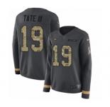 Women's Nike Philadelphia Eagles #19 Golden Tate III Limited Black Salute to Service Therma Long Sleeve NFL Jersey
