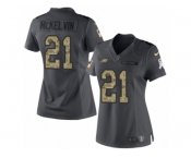 Women's Nike Philadelphia Eagles #21 Leodis McKelvin Limited Black 2016 Salute to Service NFL Jersey
