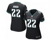 Women's Nike Philadelphia Eagles #22 Sidney Jones Game Black Alternate NFL Jersey