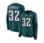 Women's Nike Philadelphia Eagles #32 Rasul Douglas Limited Green Therma Long Sleeve NFL Jersey