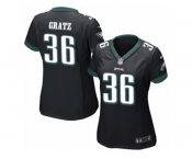 Women's Nike Philadelphia Eagles #36 Dwayne Gratz Limited Black Alternate NFL Jersey