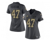 Women's Nike Philadelphia Eagles #47 Trey Burton Limited Black 2016 Salute to Service NFL Jersey