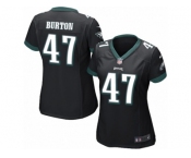 Women's Nike Philadelphia Eagles #47 Trey Burton Limited Black Alternate NFL Jersey