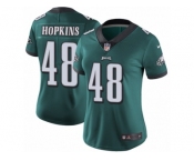 Women's Nike Philadelphia Eagles #48 Wes Hopkins Vapor Untouchable Limited Midnight Green Team Color NFL Jersey