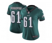 Women's Nike Philadelphia Eagles #61 Stefen Wisniewski Vapor Untouchable Limited Midnight Green Team Color NFL Jersey