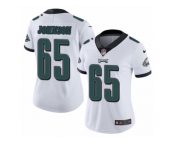 Women's Nike Philadelphia Eagles #65 Lane Johnson Vapor Untouchable Limited White NFL Jersey