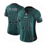 Women's Nike Philadelphia Eagles #71 Jason Peters Limited Green Rush Drift Fashion NFL Jersey