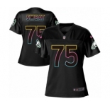 Women's Nike Philadelphia Eagles #75 Josh Sweat Game Black Fashion NFL Jersey