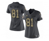 Women's Nike Philadelphia Eagles #81 Jordan Matthews Limited Black 2016 Salute to Service NFL Jersey