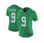 Women's Nike Philadelphia Eagles #9 Nick Foles Limited Green Rush NFL Jersey