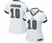 Women's Philadelphia Eagles #10 DeSean Jackson Game White Football Jersey