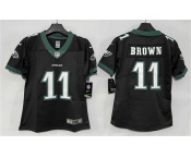 Women's Philadelphia Eagles #11 A. J. Brown Black New Vapor Untouchable Limited Football Stitched Jersey