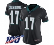 Women's Philadelphia Eagles #17 Harold Carmichael Black Alternate Vapor Untouchable Limited Player 100th Season Football Jersey