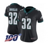 Women's Philadelphia Eagles #32 Rasul Douglas Black Alternate Vapor Untouchable Limited Player 100th Season Football Jersey