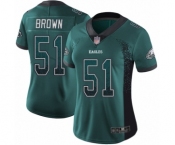 Women's Philadelphia Eagles #51 Zach Brown Limited Green Rush Drift Fashion Football Jersey