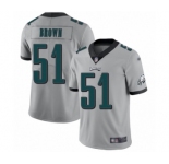 Women's Philadelphia Eagles #51 Zach Brown Limited Silver Inverted Legend Football Jersey