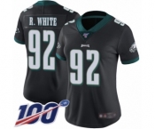 Women's Philadelphia Eagles #92 Reggie White Black Alternate Vapor Untouchable Limited Player 100th Season Football Jersey