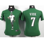 nike women nfl jerseys philadelphia eagles #7 vick green[portrait fashion]
