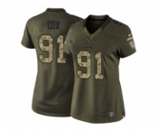 nike women nfl jerseys philadelphia eagles #91 cox army green[nike Limited Salute To Service]